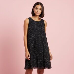 Max Studio Black and White Polka Dot Mini Dress